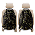 Gold And Black Capricorn Sign Print Car Seat Organizers