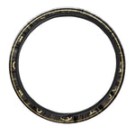 Gold And Black Capricorn Sign Print Car Steering Wheel Cover