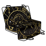 Gold And Black Capricorn Sign Print Pet Car Back Seat Cover