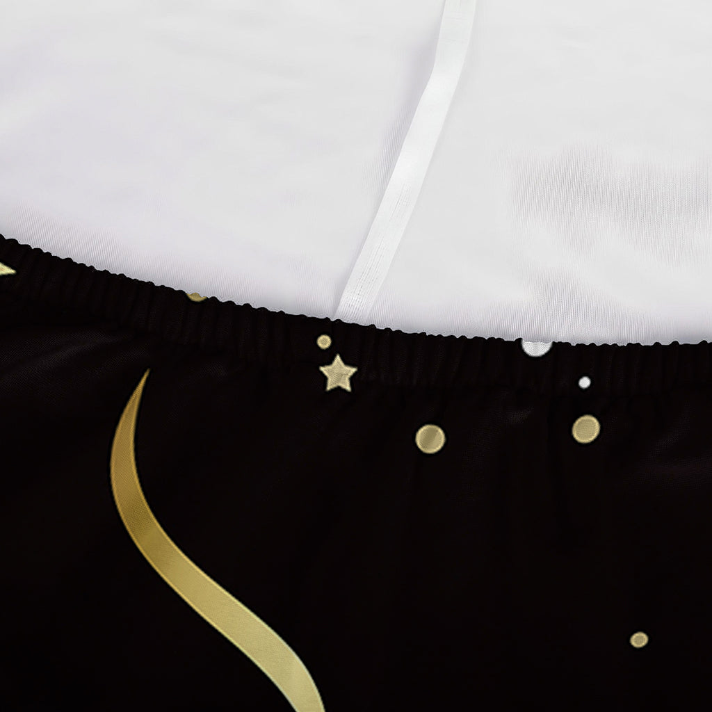 Gold And Black Capricorn Sign Print Sofa Cover