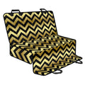 Gold And Black Chevron Pattern Print Pet Car Back Seat Cover