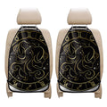 Gold And Black Gemini Sign Print Car Seat Organizers