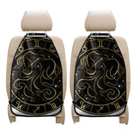 Gold And Black Gemini Sign Print Car Seat Organizers
