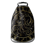 Gold And Black Gemini Sign Print Car Seat Organizers