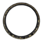 Gold And Black Gemini Sign Print Car Steering Wheel Cover