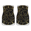 Gold And Black Gemini Sign Print Front Car Floor Mats