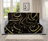 Gold And Black Gemini Sign Print Futon Protector