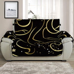 Gold And Black Gemini Sign Print Half Sofa Protector