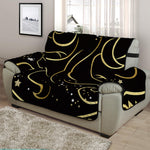 Gold And Black Gemini Sign Print Half Sofa Protector