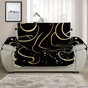 Gold And Black Gemini Sign Print Half Sofa Protector