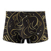 Gold And Black Gemini Sign Print Men's Boxer Briefs