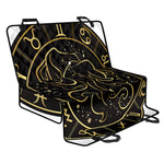 Gold And Black Gemini Sign Print Pet Car Back Seat Cover