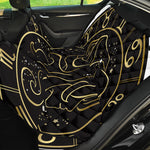 Gold And Black Gemini Sign Print Pet Car Back Seat Cover