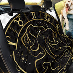 Gold And Black Gemini Sign Print Pet Car Back Seat Cover