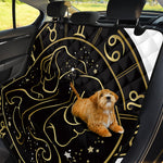 Gold And Black Gemini Sign Print Pet Car Back Seat Cover