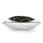 Gold And Black Gemini Sign Print Pillow Cover