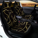 Gold And Black Gemini Sign Print Universal Fit Car Seat Covers