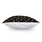 Gold And Black Heart Pattern Print Pillow Cover