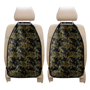 Gold And Black Japanese Bamboo Print Car Seat Organizers