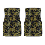 Gold And Black Japanese Bamboo Print Front Car Floor Mats