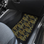 Gold And Black Japanese Bamboo Print Front Car Floor Mats