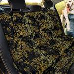 Gold And Black Japanese Bamboo Print Pet Car Back Seat Cover