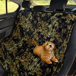 Gold And Black Japanese Bamboo Print Pet Car Back Seat Cover