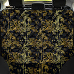 Gold And Black Japanese Bamboo Print Pet Car Back Seat Cover