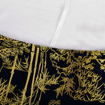 Gold And Black Japanese Bamboo Print Sofa Cover