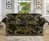 Gold And Black Japanese Bamboo Print Sofa Protector