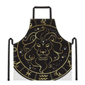 Gold And Black Leo Sign Print Apron