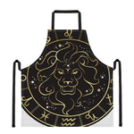 Gold And Black Leo Sign Print Apron