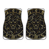 Gold And Black Leo Sign Print Front Car Floor Mats