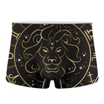 Gold And Black Leo Sign Print Men's Boxer Briefs