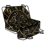 Gold And Black Leo Sign Print Pet Car Back Seat Cover