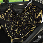 Gold And Black Leo Sign Print Pet Car Back Seat Cover