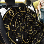 Gold And Black Leo Sign Print Pet Car Back Seat Cover