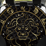 Gold And Black Leo Sign Print Pet Car Back Seat Cover