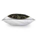 Gold And Black Leo Sign Print Pillow Cover