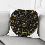 Gold And Black Leo Sign Print Pillow Cover