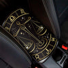 Gold And Black Libra Sign Print Car Center Console Cover