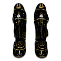 Gold And Black Libra Sign Print Muay Thai Shin Guards