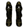 Gold And Black Libra Sign Print Muay Thai Shin Guard