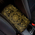 Gold And Black Mandala Print Car Center Console Cover