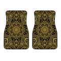 Gold And Black Mandala Print Front Car Floor Mats