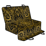 Gold And Black Mandala Print Pet Car Back Seat Cover
