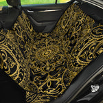 Gold And Black Mandala Print Pet Car Back Seat Cover