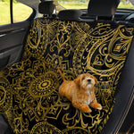 Gold And Black Mandala Print Pet Car Back Seat Cover