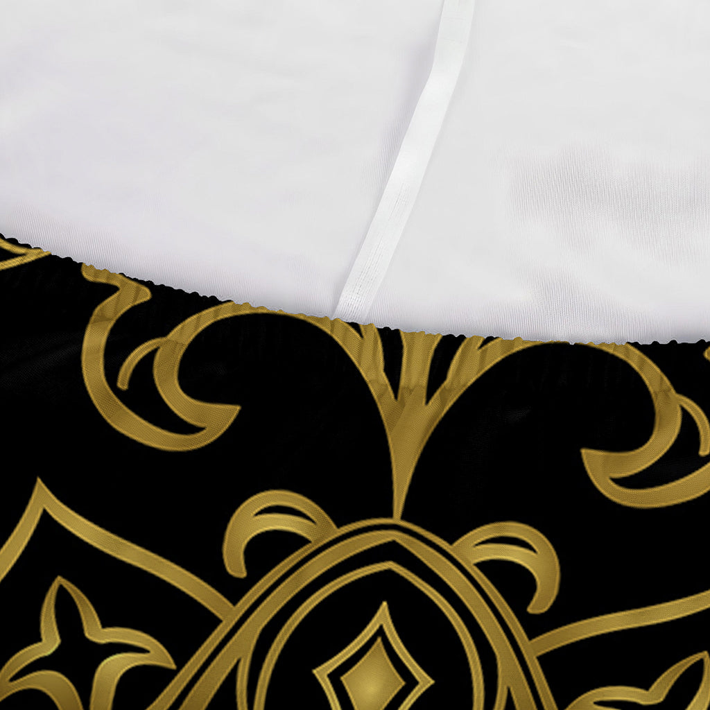 Gold And Black Mandala Print Sofa Cover