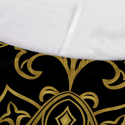 Gold And Black Mandala Print Sofa Cover